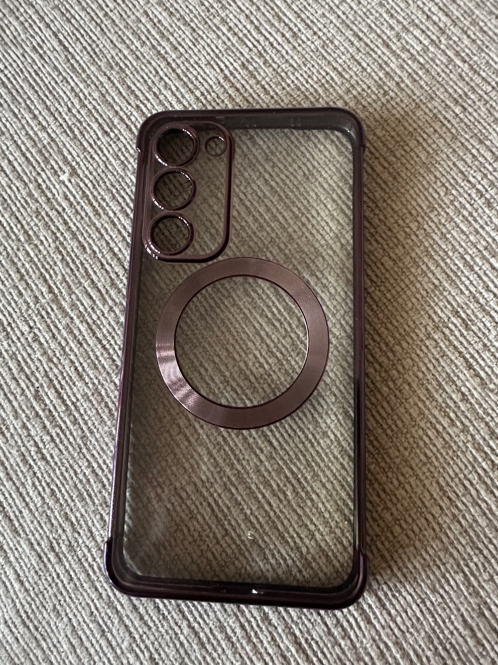 Clear Purple Galaxy S21 Magnetic Ring Phone Case